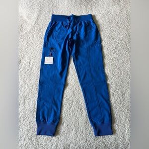 Monarch Uniforms Ribbed Jogger Scrub Pants Royal Blue Women's Size Small Petite